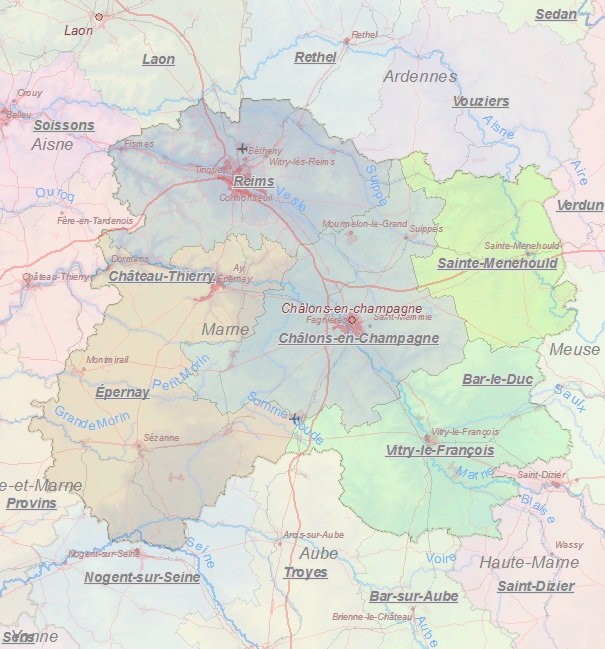 Touristische Karte von Marne