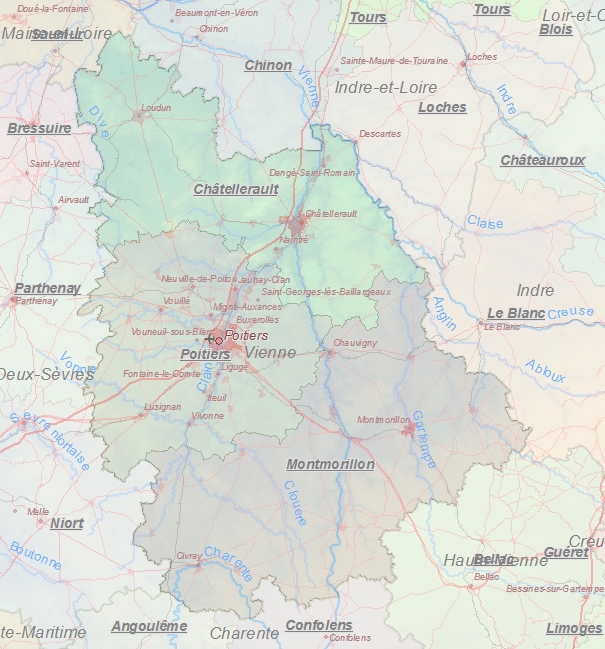 Touristische Karte von Vienne