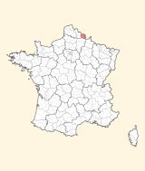 karte lage Avesnes-sur-Helpe