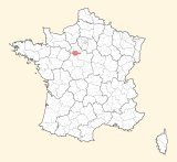 karte lage Châteaudun