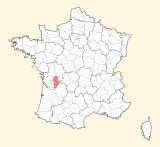 karte lage Angoulême