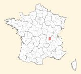 karte lage Villefranche-sur-Saône