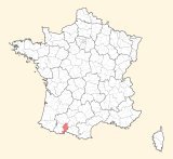 karte lage Saint-Gaudens