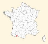 karte lage Bagnères-de-Bigorre